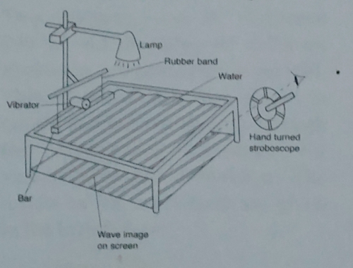 illustrating ripple tanks used to study properties of waves