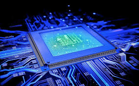microprocessor chip made from semiconductors