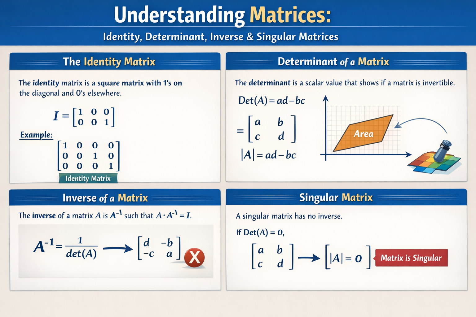 Key concepts in matrices