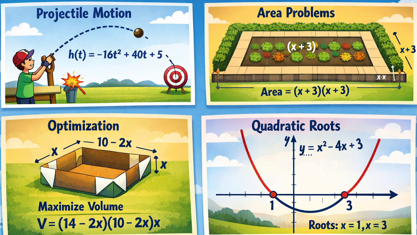 applications of quadratic expression and equation